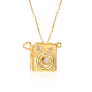 Personalized Mini Pull-Out Camera Locket Necklace with Photo