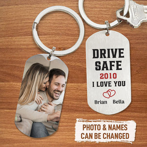 (Photo Inserted) Drive Safe My Love - Personalized Keychain