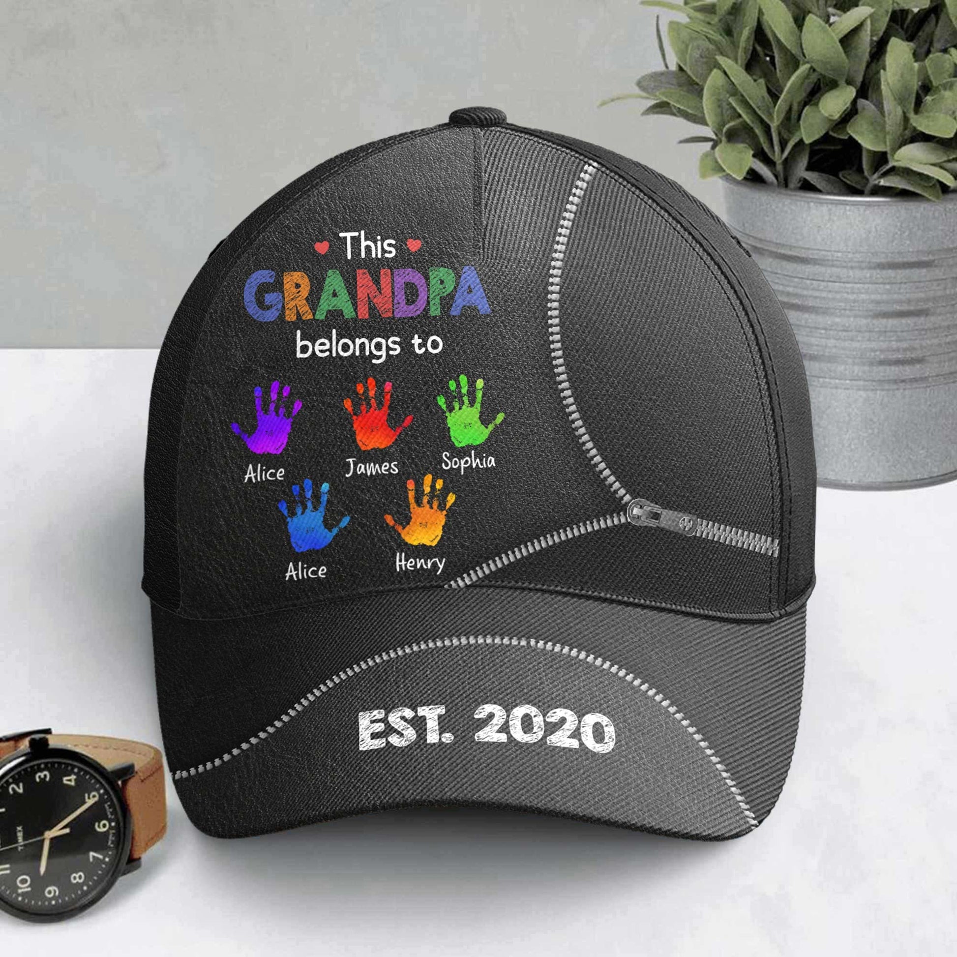 This Grandpa Belongs To - Personalized Classic Cap