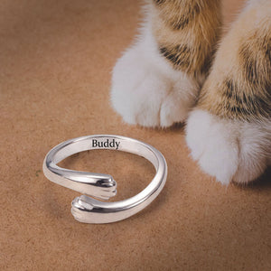 Personalized Paw Hug Ring -  Gift For Pet Lovers