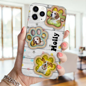 Cute Upload Photo Puppy Pet Dog Paw Personalized Phone Case