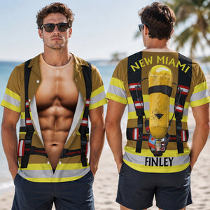 Firefighter Charm - Personalized All-Over-Print T-Shirt