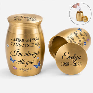 Personalised Memorial I'm Always With You Mini Urn for Loss of Dad/Mum