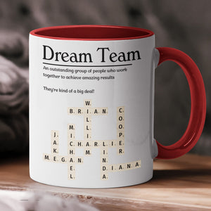 Best Team Coworker Gifts Custom Name Scrabble Words - Personalized Mug