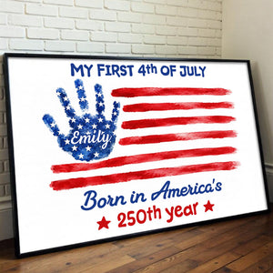 My First 4th Of July, Horizontal Poster, Gift For Baby and Family