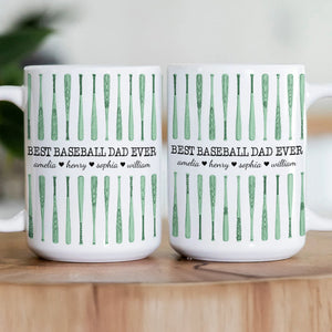 Baseball Dad Custom Name Father's Day Gift For Dad, Husband - Personalized Mug