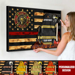 Personalized Firefighter Gear & Helmet Poster