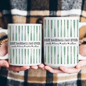Baseball Dad Custom Name Father's Day Gift For Dad, Husband - Personalized Mug