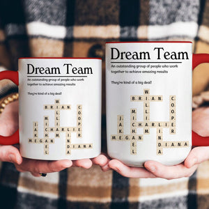 Best Team Coworker Gifts Custom Name Scrabble Words - Personalized Mug