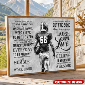 Today Is A Good Day-Motivational Personalized Football Boy-Gift For Football Lovers