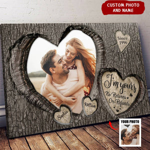 Personalized God Knew My Heart Needed You Couples Photo Canvas Poster