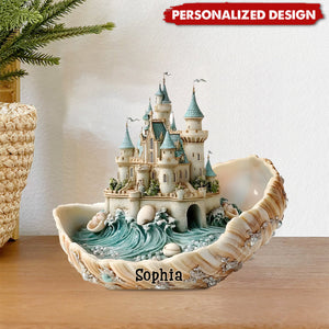 Seashell Castle Souvenir Gift-Personalized Sea Lover Shaped Acrylic Plaque
