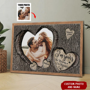 Personalized God Knew My Heart Needed You Couples Photo Canvas Poster