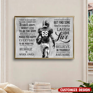Today Is A Good Day-Motivational Personalized Football Boy-Gift For Football Lovers