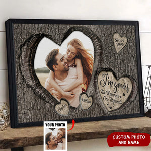 Personalized God Knew My Heart Needed You Couples Photo Canvas Poster