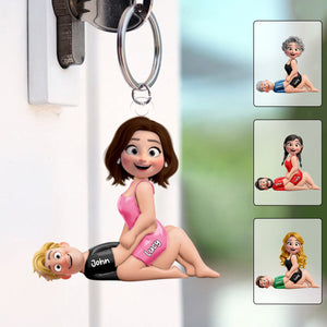 Personalized Naughty Couple Keychain - Gifts For Couple