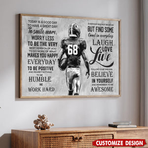 Today Is A Good Day-Motivational Personalized Football Boy-Gift For Football Lovers