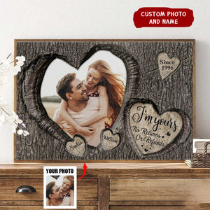 Personalized God Knew My Heart Needed You Couples Photo Canvas Poster