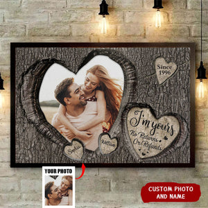 Personalized God Knew My Heart Needed You Couples Photo Canvas Poster