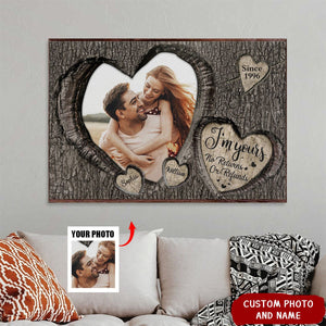 Personalized God Knew My Heart Needed You Couples Photo Canvas Poster