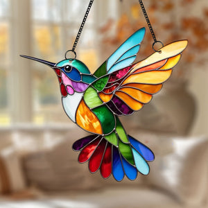 Colorful Hummingbird Suncatcher Ornament-Gift For Bird Lovers