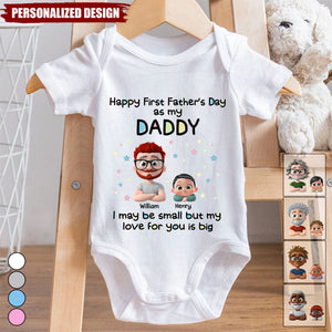 First Father Day With Baby-Personalized Baby Onesie