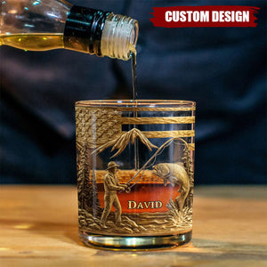 Fishing For Life - Personalized Fishing Whiskey Glass
