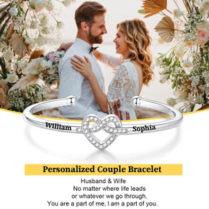 Love Knot Bracelet-Personalized Copule Bracelet-Gift For Lover