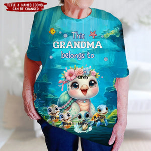 Personalized Gifts For Mom  t-shirt Turtley Awesome Mama