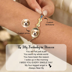 Personalized Pet Photo Memorial Bracelet, Loss Jewelry to Honor Pet