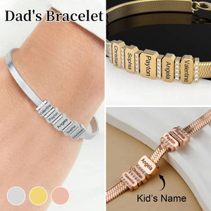 Personalised Flex Snake Chain Man's Bracelet-Gift for Dad/Grandpa