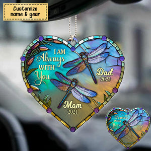 Personalized Memorial Gift I'm Always With You Heart Acrylic Christmas/Car Ornament