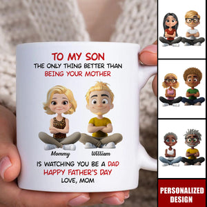 To My Son Cartoonize-Personalized Coffee Mug