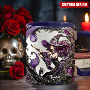 Beautiful Witch - Personalized Witch Accent Mug02