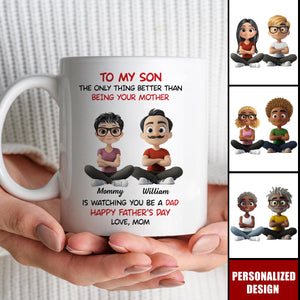 To My Son Cartoonize-Personalized Coffee Mug