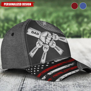 The Power Of Dad Comes From Love-Personalized Classic Cap