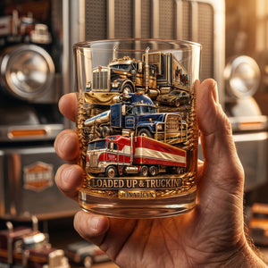 Legendary Truck Drinking Glass - Personalized Gifts For Truckers