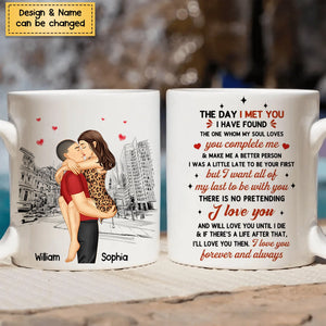 I Love You Forever And Always - Personalized Coffee Mug - Gift For Couple