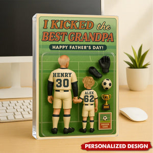 We Kicked the Best Dad Soccer-Personalized Acrylic Plaque-Father's Day Gift