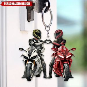 Personalized Motorbike Couple Keychain-Gift for Couple