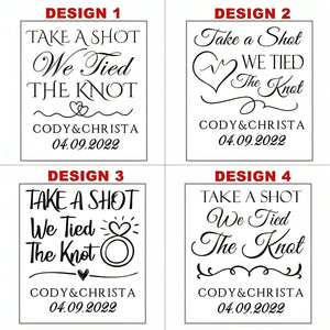 Take A Shot We Tied the Knot Personalized Shot Glasses