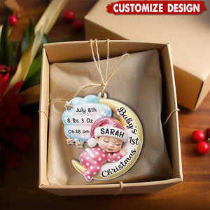 Personalized Christmas Baby Shower Ornament- Gifts For New Moms, New Dads, New Parents