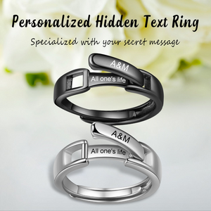 Personalized Matching Ring, Custom Secret Message Ring - Anniversary Gift for Couples