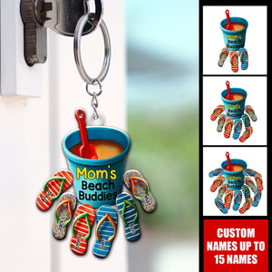 Summer Flipflop Grandma's/Mom's/Dad's Beach-Personalized Acrylic Keychain