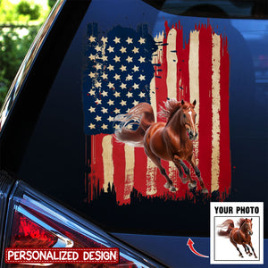 Personalized Dog Flag Printed Decal - Gift for Dog Lovers, Pet Lovers, Family