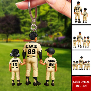 We Caught the Best Dad Baseball-Personalized Acrylic Keychain-Father's Day Gift