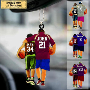 Personalized Basketball Players Gift For Son/Grandson Acrylic Car Hanging Ornament