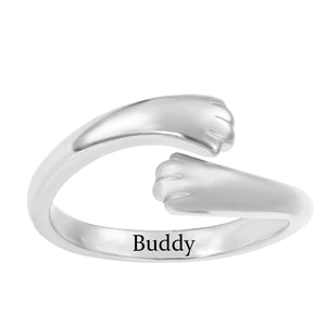 Personalized Paw Hug Ring -  Gift For Pet Lovers