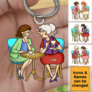 Personalized Friends/Besties/Twins/Sisters Acrylic Keychain - Ver 2