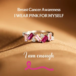 For Self - I Am Enough Pink Diamond Ring